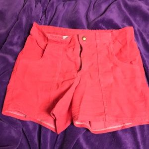Men’s Bright Pink Corduroy Short Shorts
